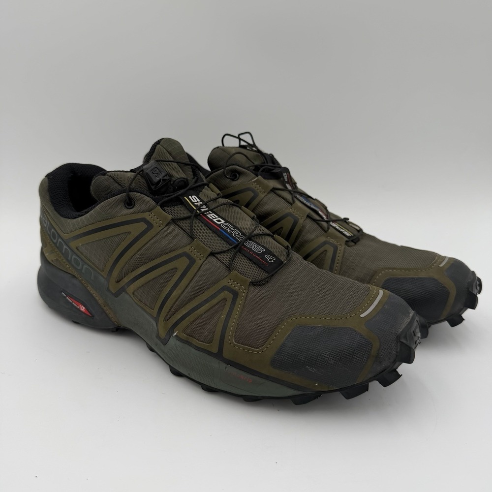 Salomon Speedcross 4 GTX Olive Green/Black  Men's Size 12 Trail Running Shoes